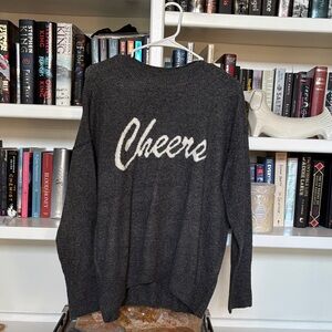 Vince Camuto Charcoal Gray 'Cheers' Holiday Sweater